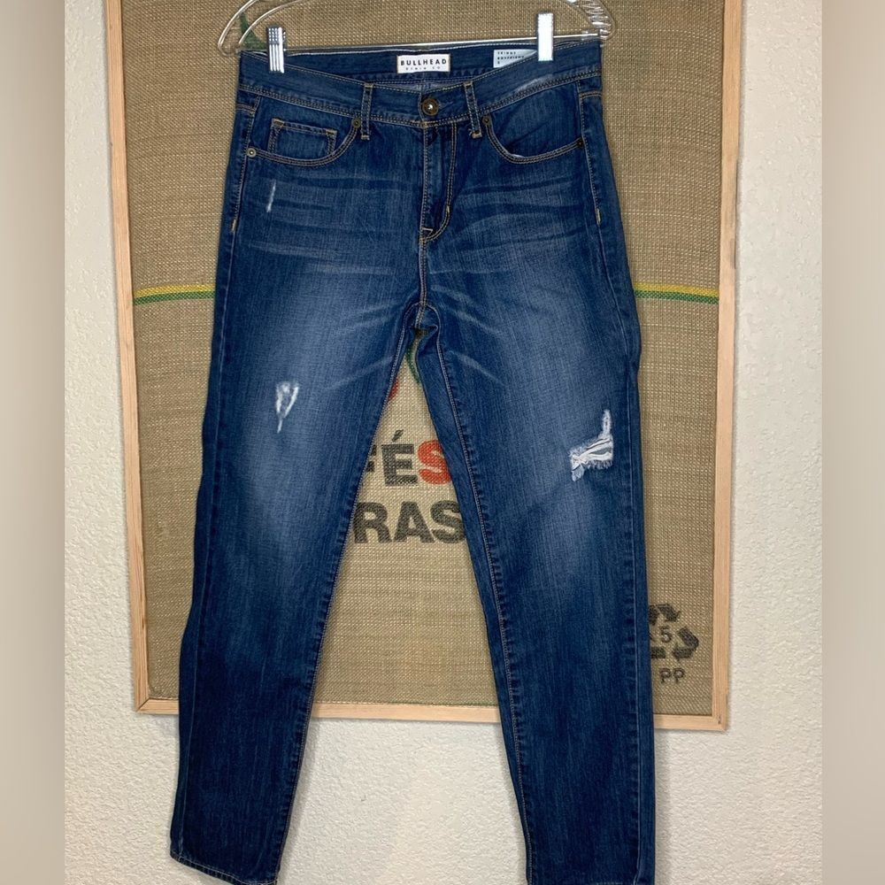 BULLHEAD Denim Co., Skinny boyfriend Blue Distressed Jeans